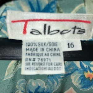 Pure silk formal sleeveless Talbots floral pastel dress (new)